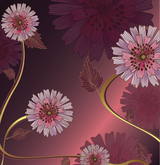 free vector Vintage Flower Vector Background